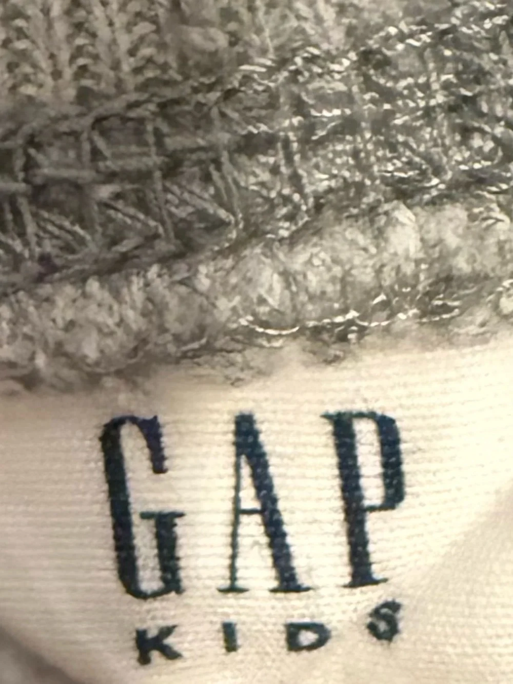 GAP Gray Knit Shorts with Navy Logo and Orange-Blue Side Trim